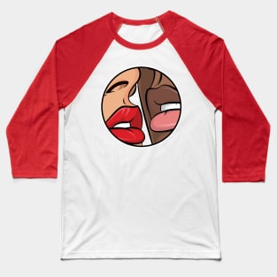 Lip Gloss Kiss Pop Art Baseball T-Shirt